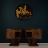 Vintage wooden art panel, Italy, 1963