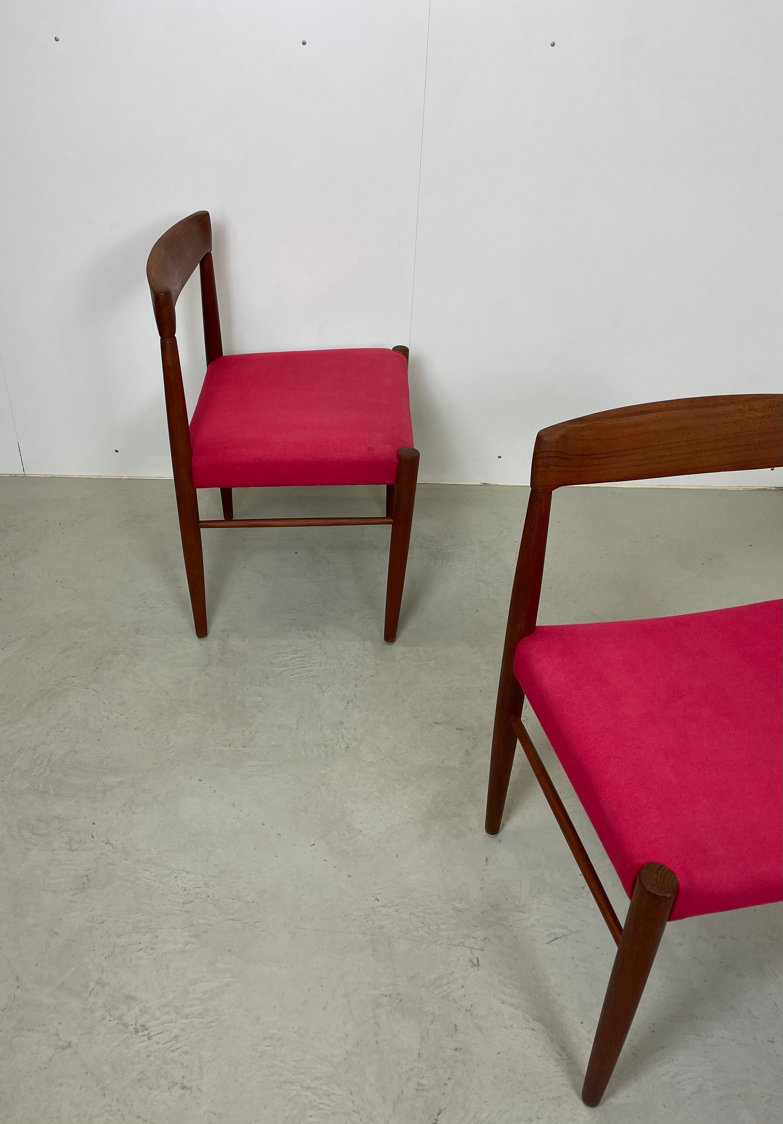 3 teak dining chairs by H. W. Klein for Bramin, 1960s