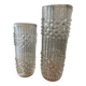 2 Pressed Crystal Roller Vases