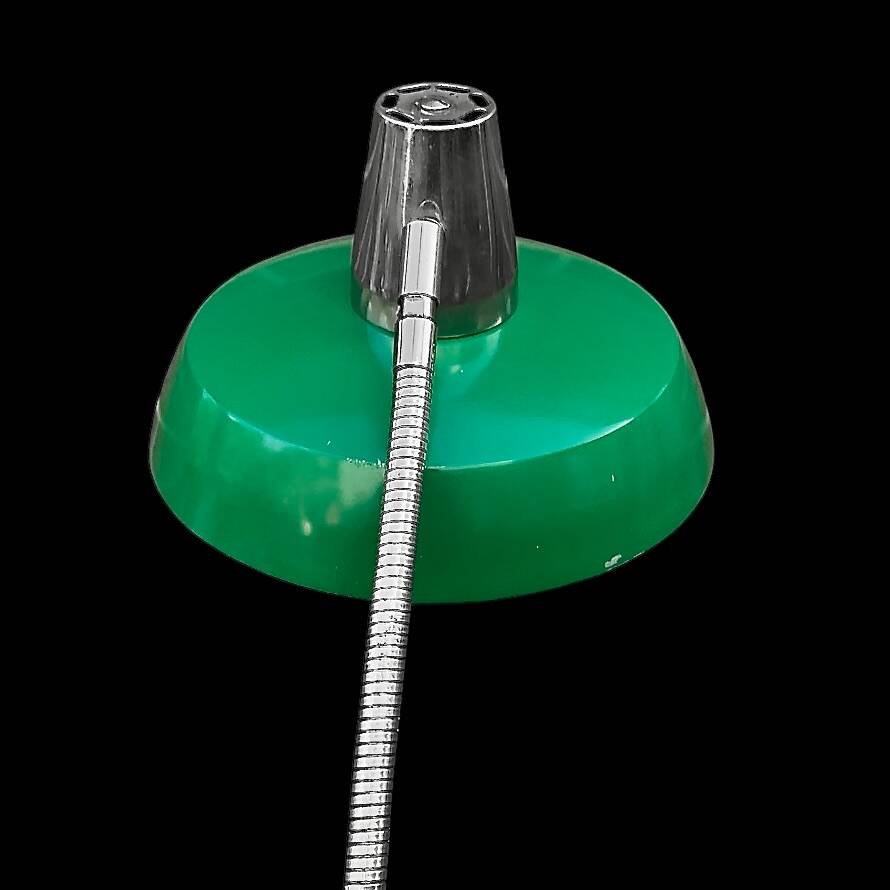 SIS type 835 - large desk lamp in green lacquered metal and chrome - 1960
