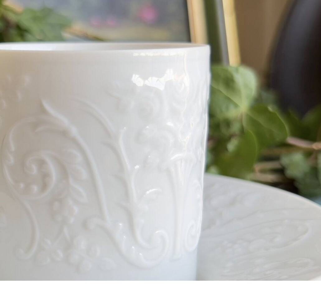 Pair of Limoges porcelain cups - Maison Raynaud - Washington