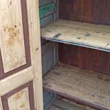 Old wooden wardrobe beige / pale yellow façade
