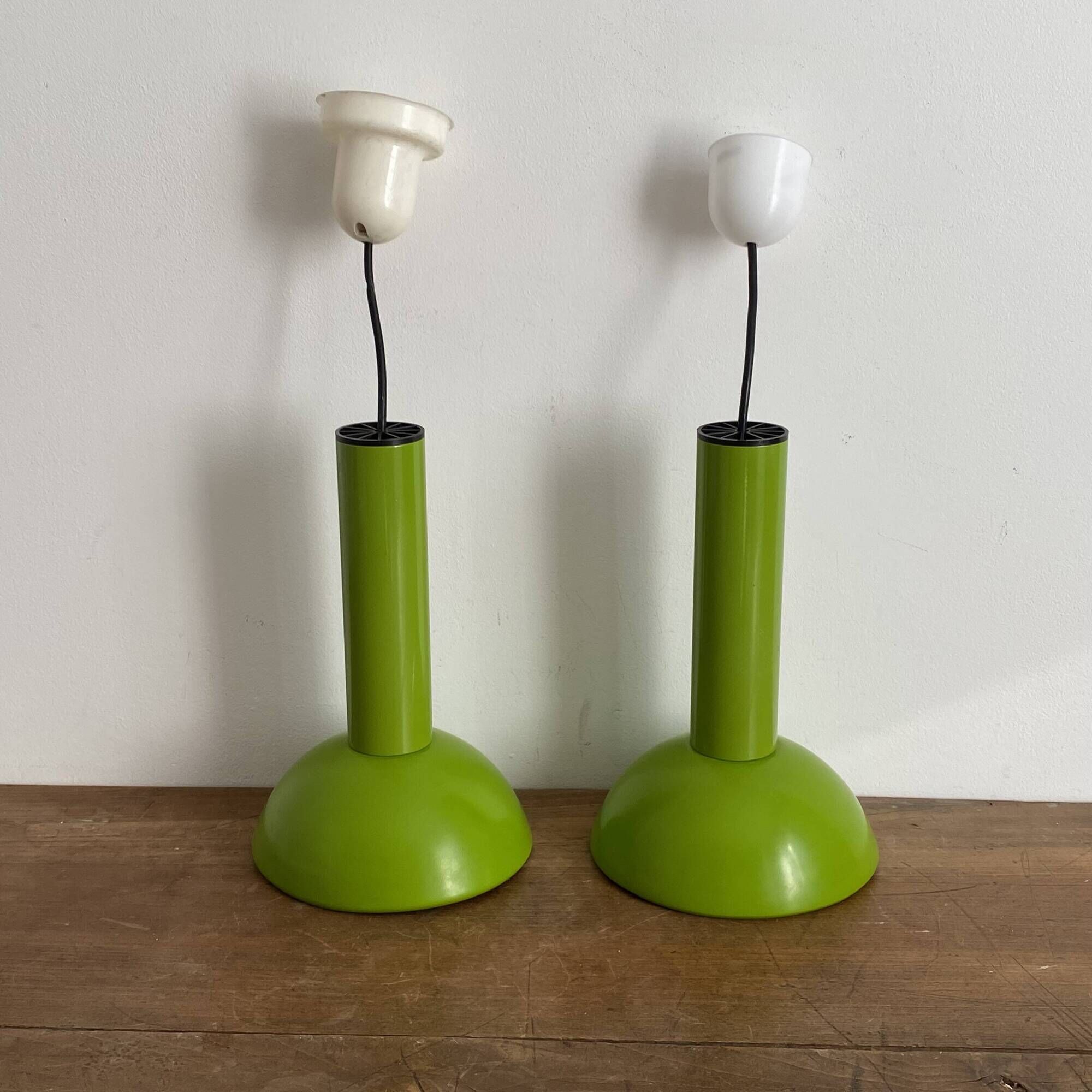 Lot de 2 suspensions lita. 1970. Space age.