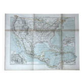 Carte ancienne États Unis et Mexique 70,5x53cm