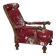1920-30s, Danish armchair, furniture cotton fabric, hand carved oak wood.