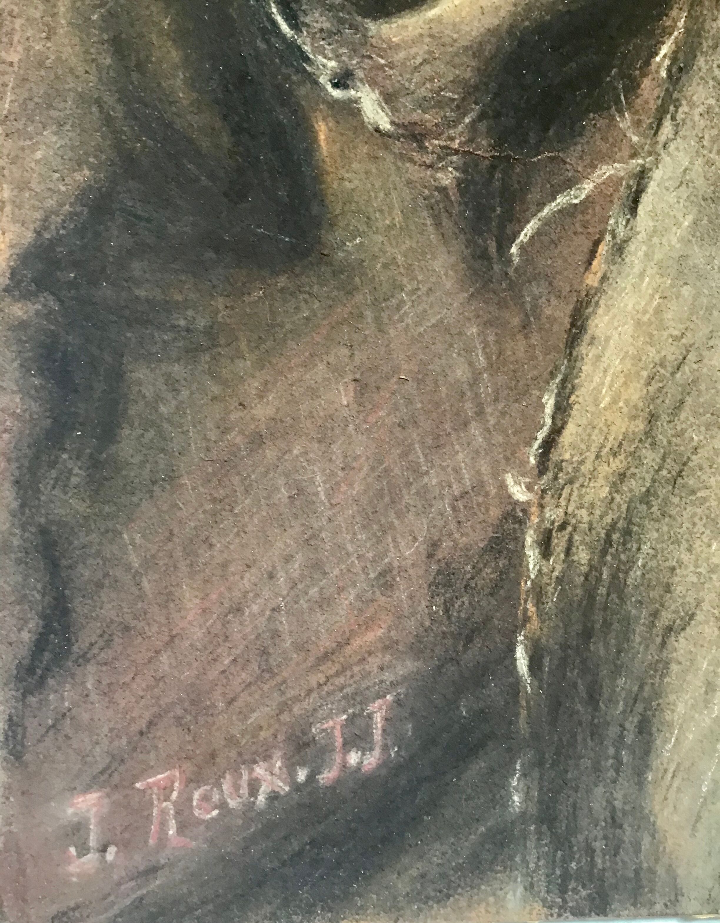 Portrait of a girl signed J Reux JJ
