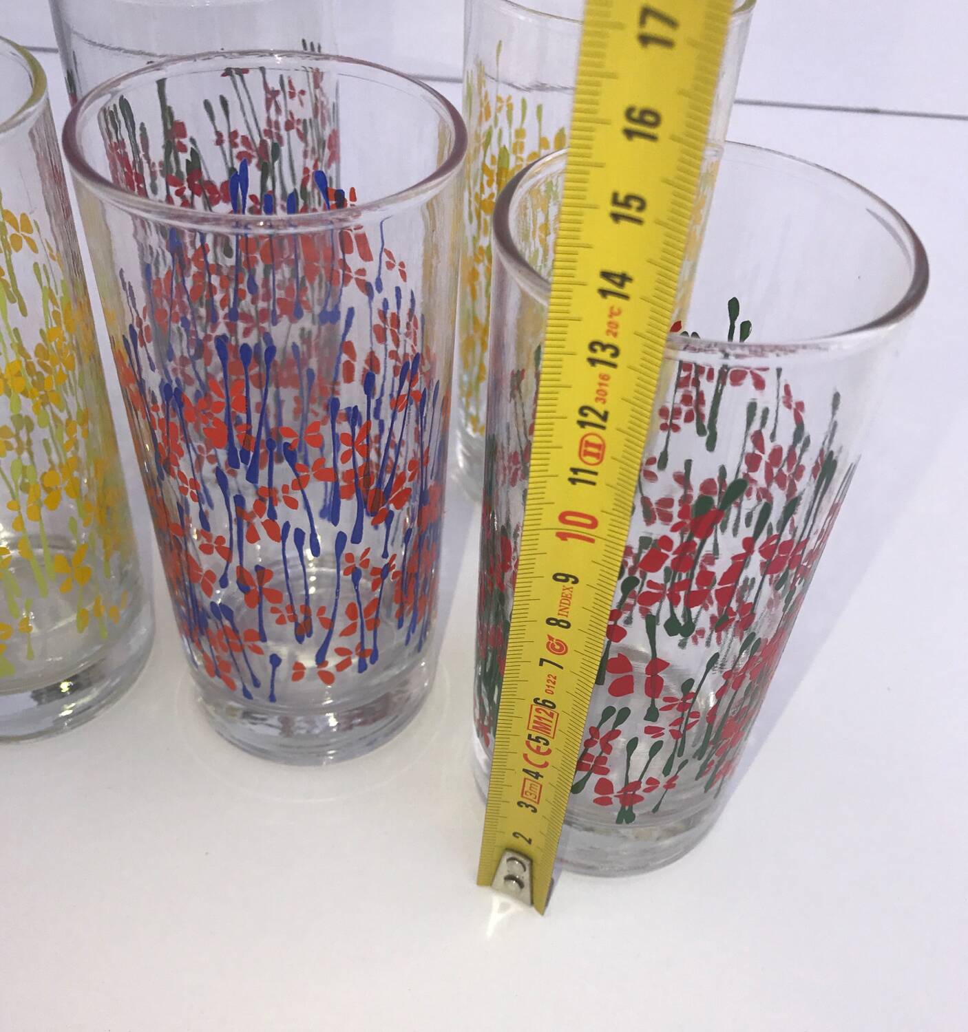 Set of 5 antique glasses