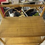 Rattan bookcase shelf