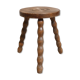 Tripod stool in turned wood