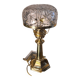 Large brass lamp with its crystal dome electricity redone in the 70s 50x22 cm