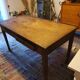 Vintage wooden antique farmhouse table with 2 drawers and their key