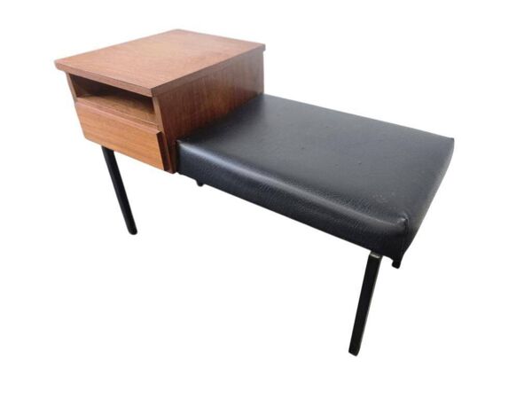Banc en bois vintage / banc de téléphone / console