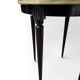 Bouillotte table in Louis XVI style made of blackened wood, marble, and brass.