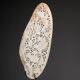 Perforated shell hand-decorated on a wooden base