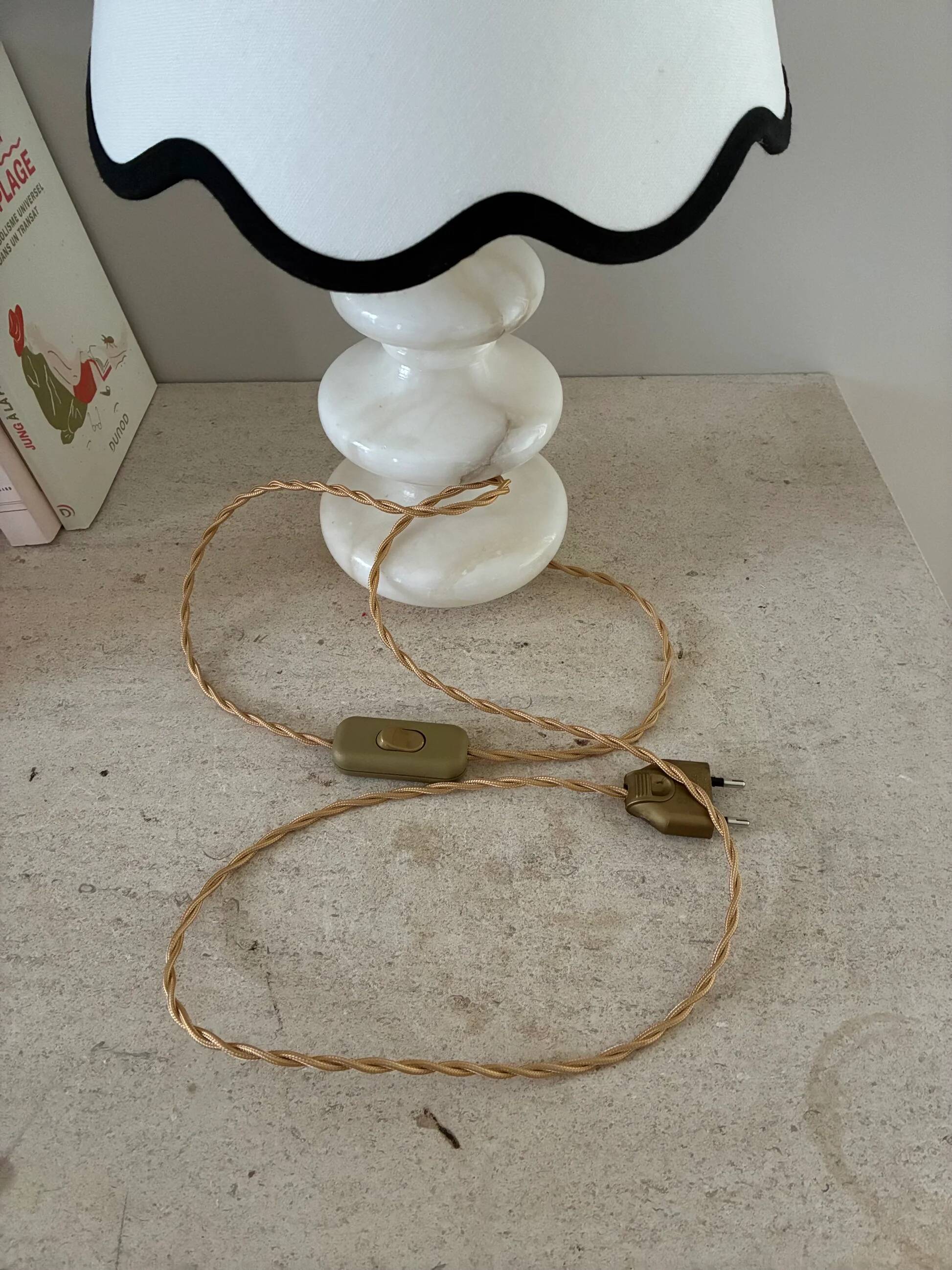 Lampe "Feston" en albâtre - 1950