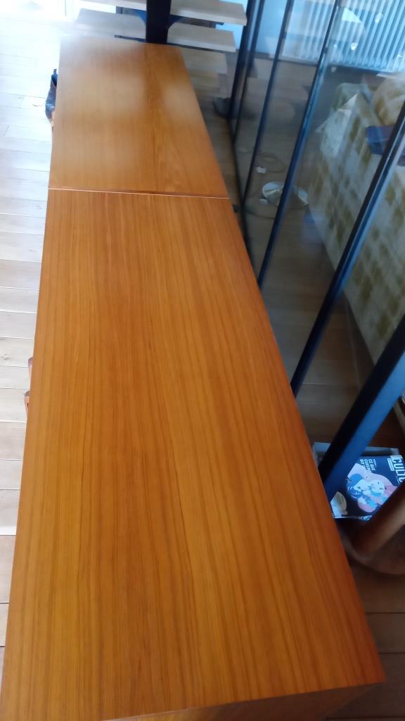 Teak veneer sideboard