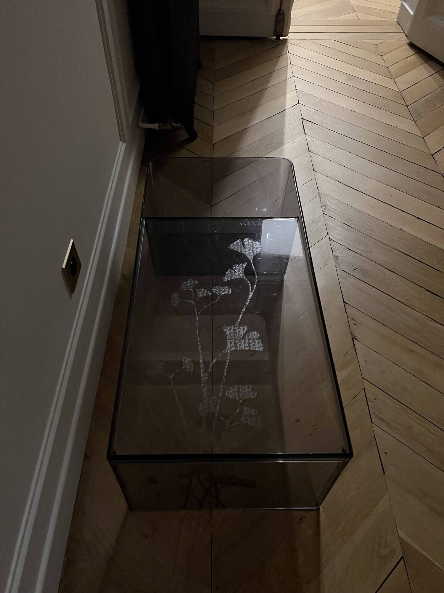 Vintage transparent Usame table by Patricia Urquiola for Kartell