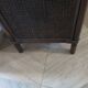 Vintage 3-drawer chest of drawers - wood, bamboo and woven rattan - 1980s