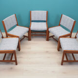 Ensemble de cinq chaises en teck, design danois, années 1970, Danemark