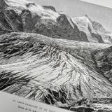 Pasterze and Grossglockner, Austria, printed illustration from 1878.