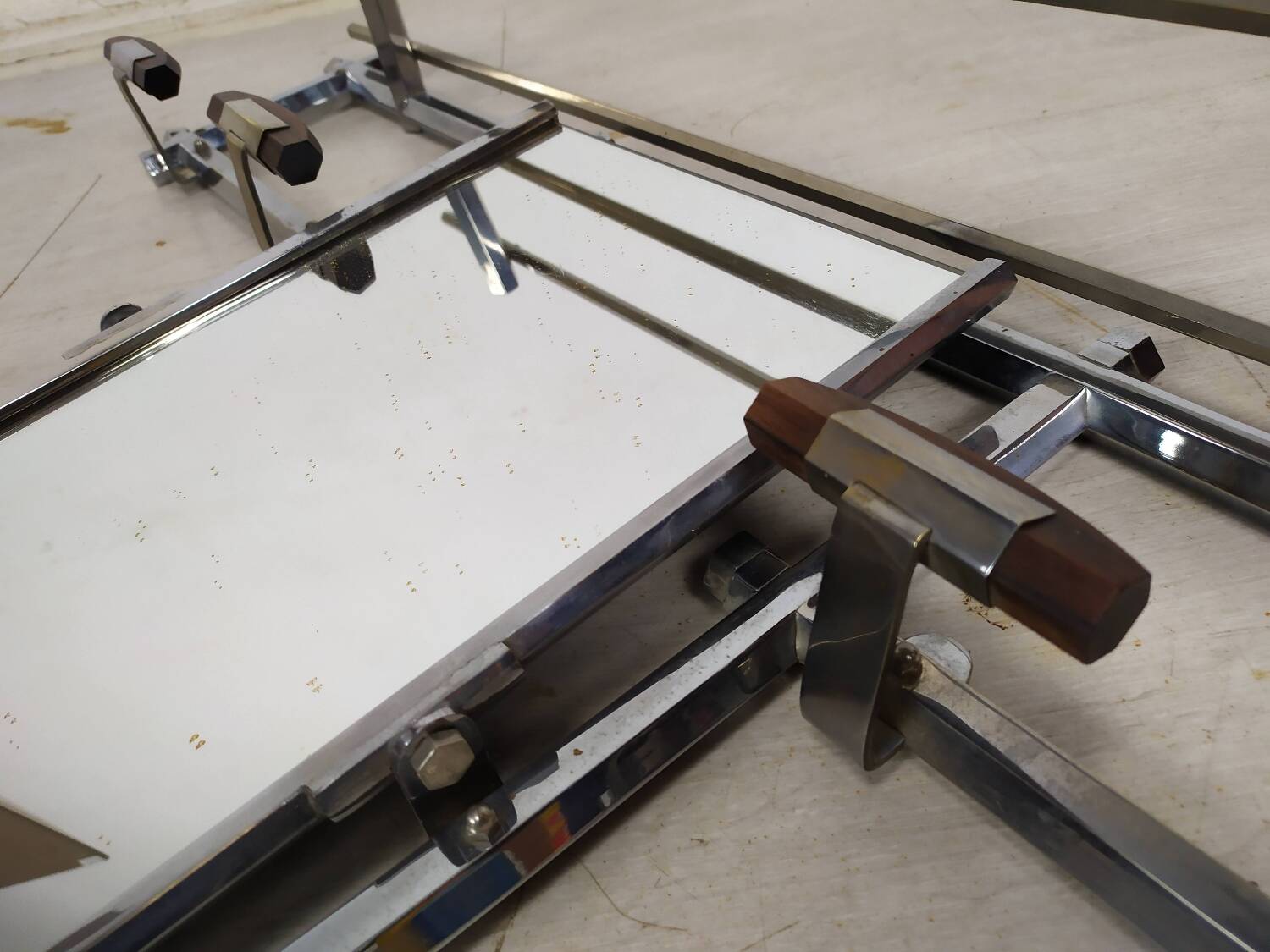 Art Deco chrome coat rack