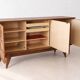Teak enfilade with herringbone pattern from the 1950s.