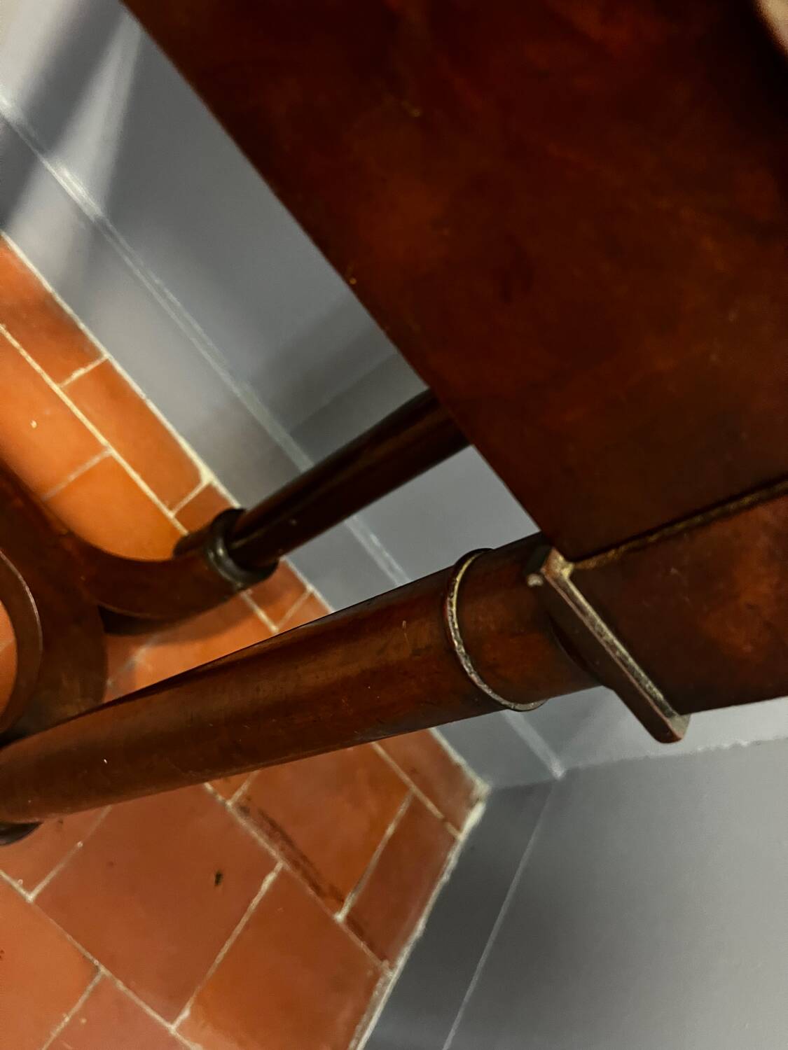 Empire period mahogany workbench