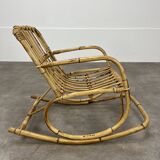 Children's rattan rocking chair