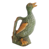 Carafe canard en barbotine