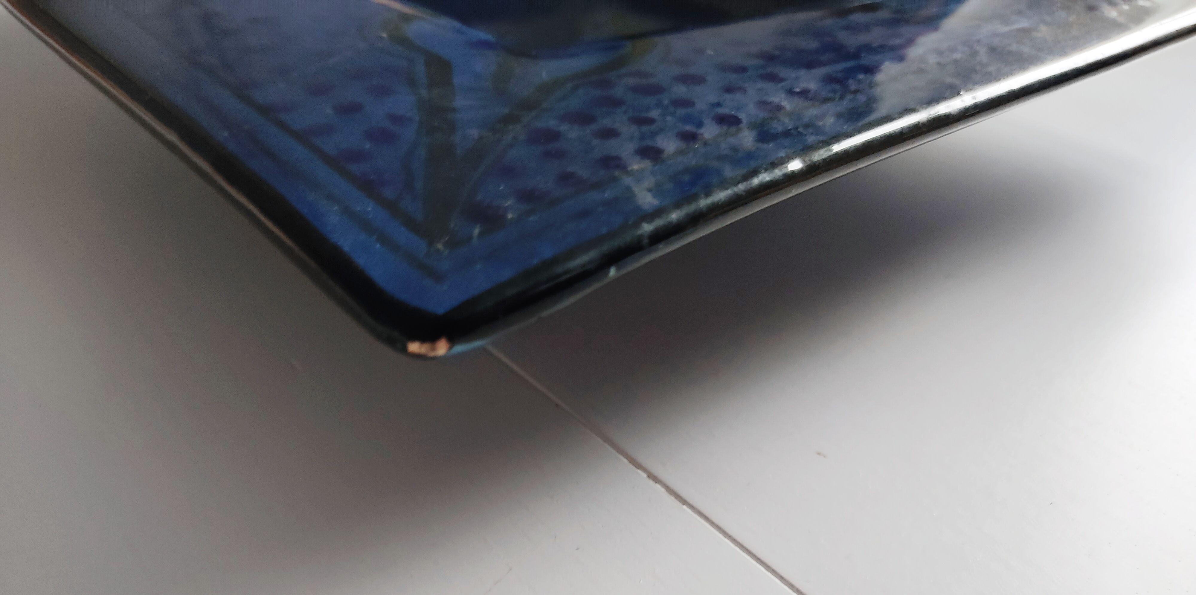 Empty square pocket oriental turkish ceramic