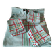 Ensemble nappe et 11 serviettes coton damassé vintage