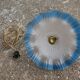 Vintage blue draped glass walkman