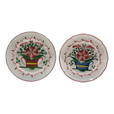 Two very old earthenware plates from the East.