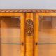 Art Deco burl walnut and glass cabinet