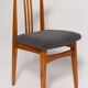 Beech chair with graphite boucle upholstery by M. Zielinski, Europe, 1960