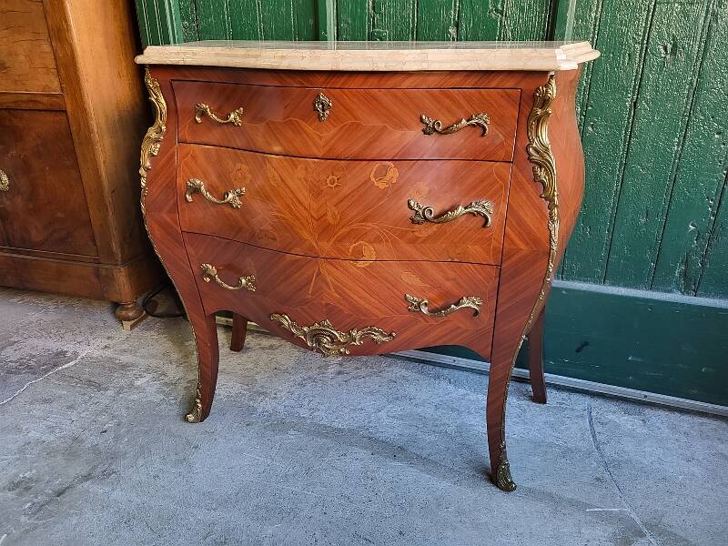 petite commode en bois de rose 3 tiroirs