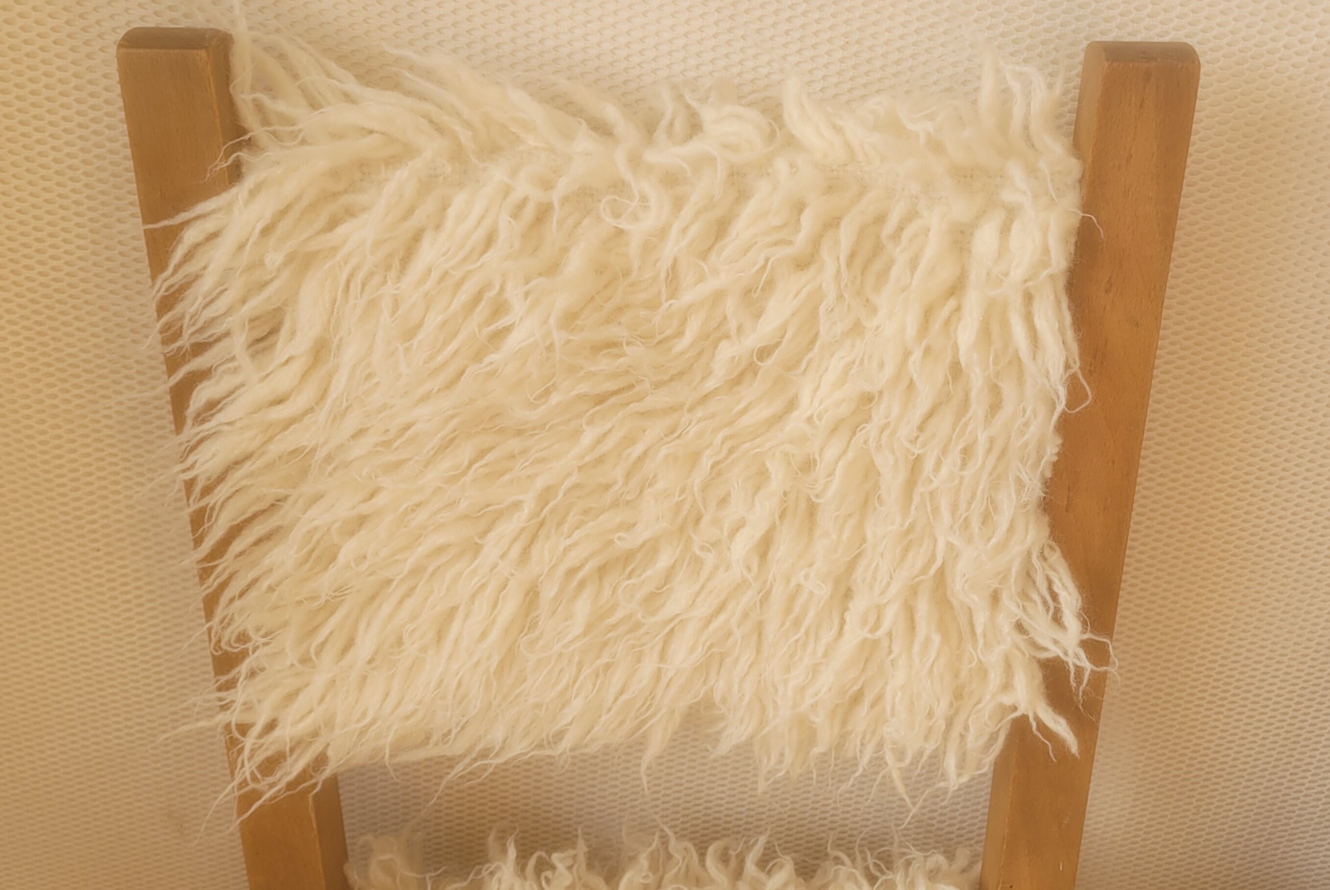 Chairs moumoute wood and wool deco savoyard chalet