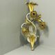 Set of 10 Wall Lights from colored hand crafted iron and Murano glass