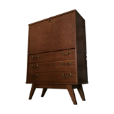 Secrétaire bureau vintage  4 pieds compas années 50