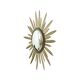 Mid Century Copper Plated Metal Sun Mirror Deknudt Convex 55cm