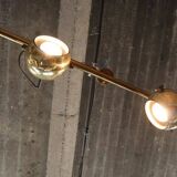 Set of vintage brass ceiling and wall lamps by Sische leuchten, Germany 1960's.