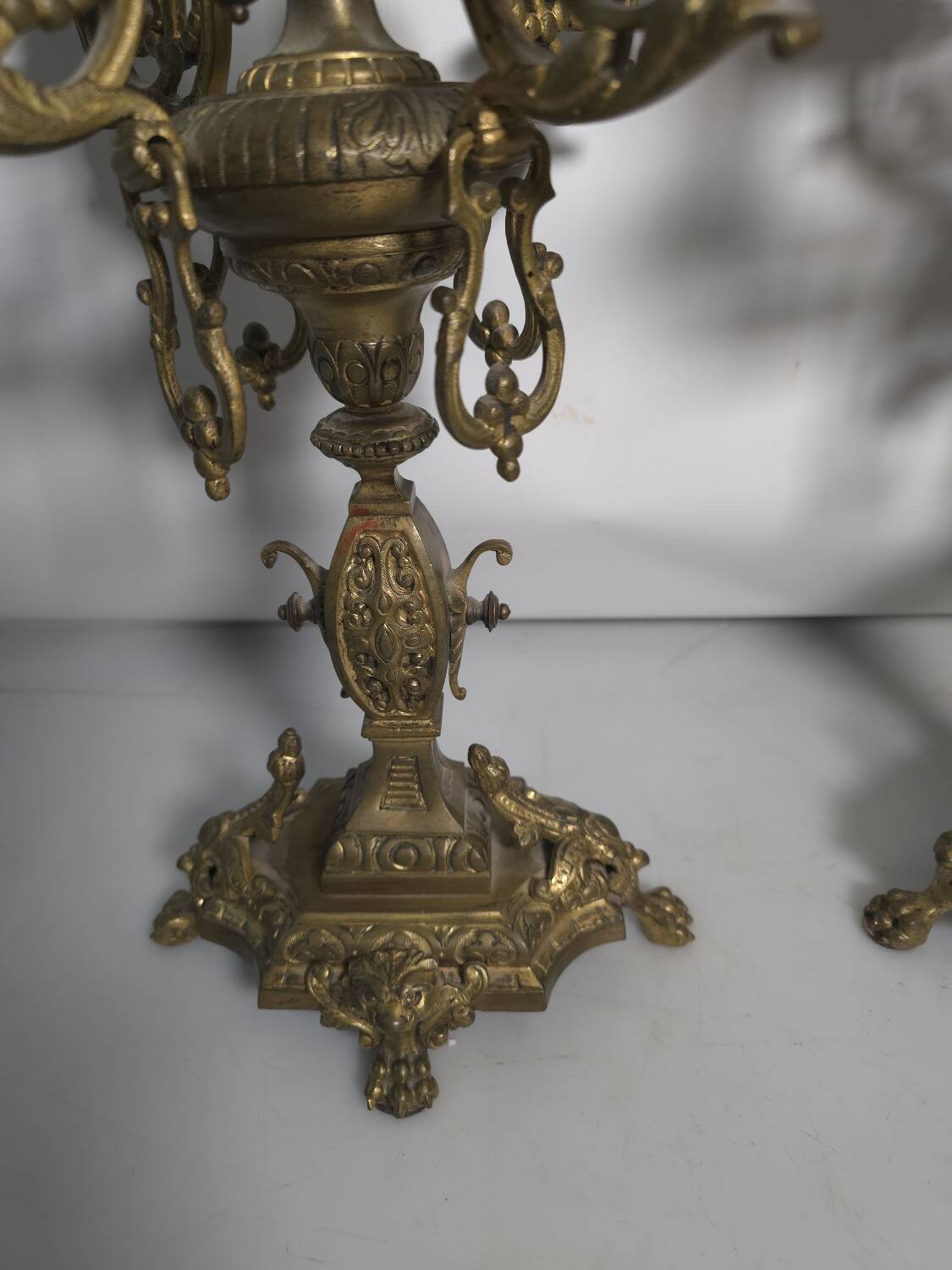 Pair of bronze candlesticks