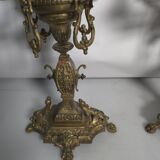 Pair of bronze candlesticks