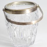 Old glass ice bucket