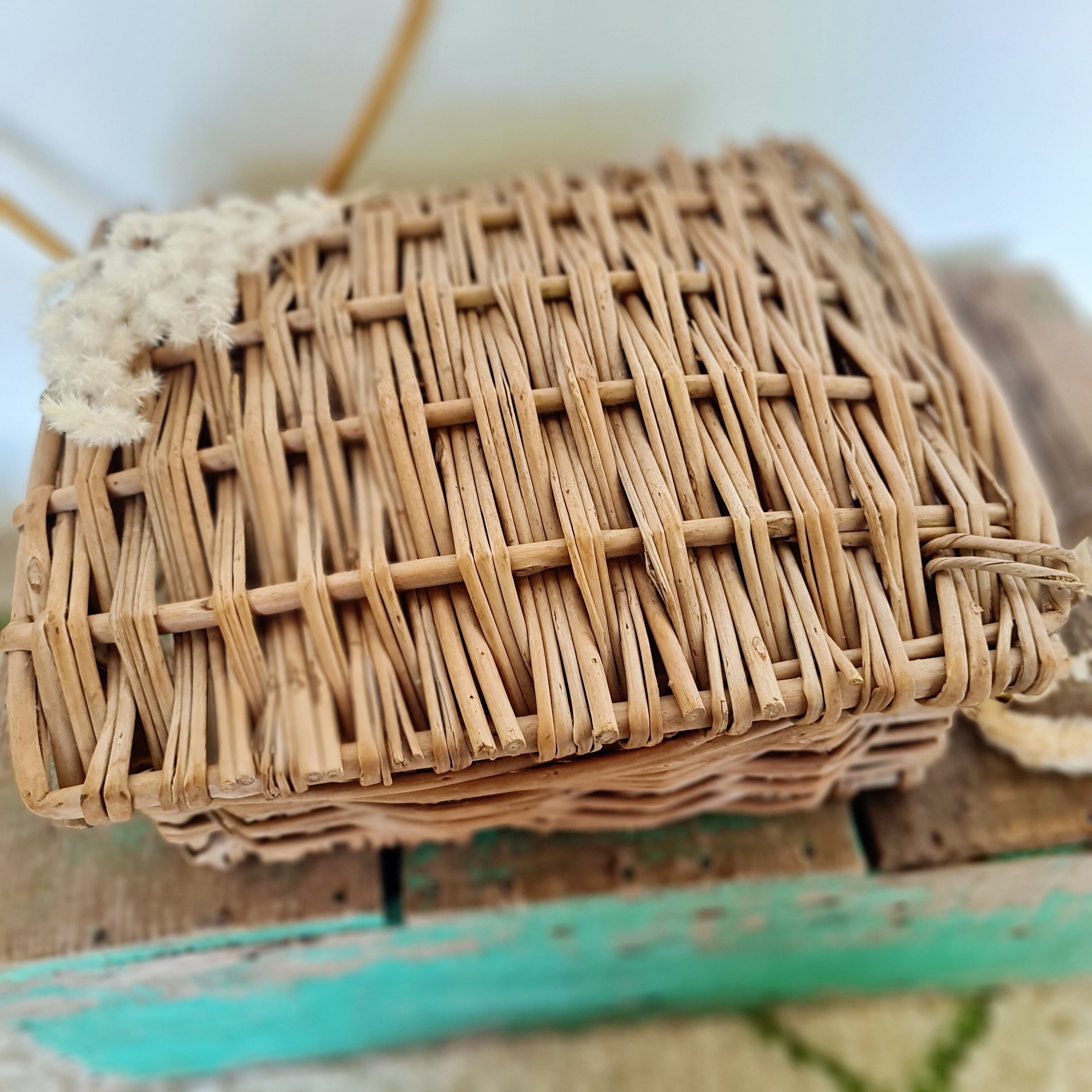 Vintage rattan trunk