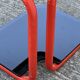 tubular and glass side table from the 1980s
