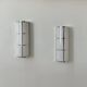 Pair of vintage wall lights, chrome and perspex, France, 1980