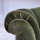 1950s, Danish 2-seater sofa, green furniture velour, ash wood legs.