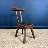 Set of benches and chairs, primitive folk art, 1900s France