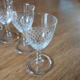 8 small vintage liqueur glasses